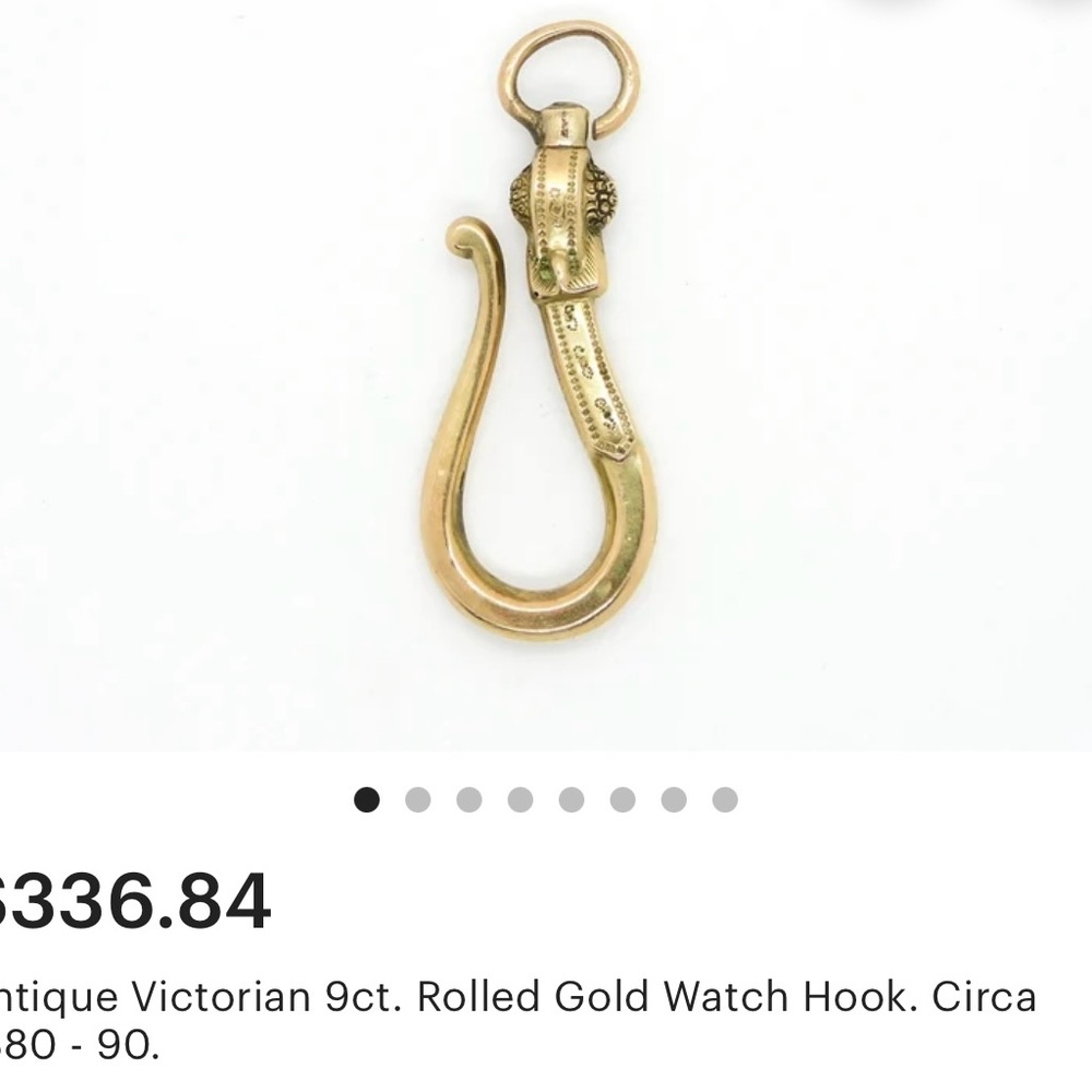 Vintage Rare Gold Hook Pendant - Picture 5 of 5